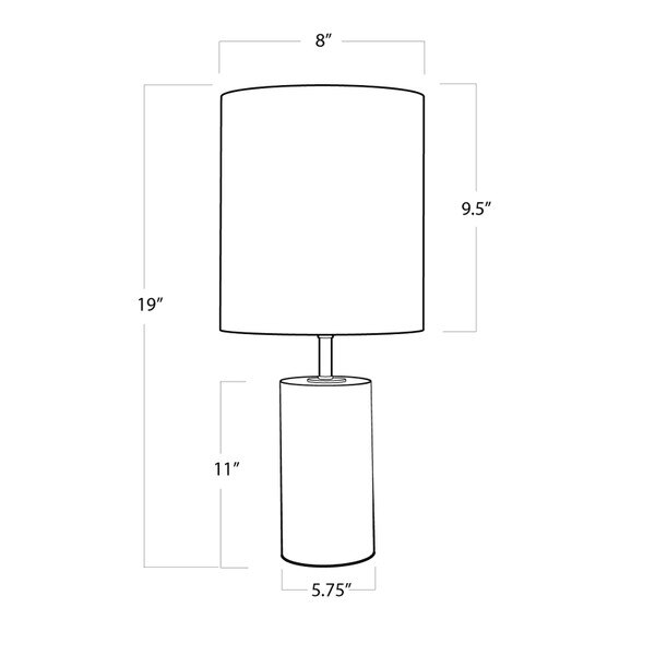 Jade & Brass Mini Cylinder Lamp